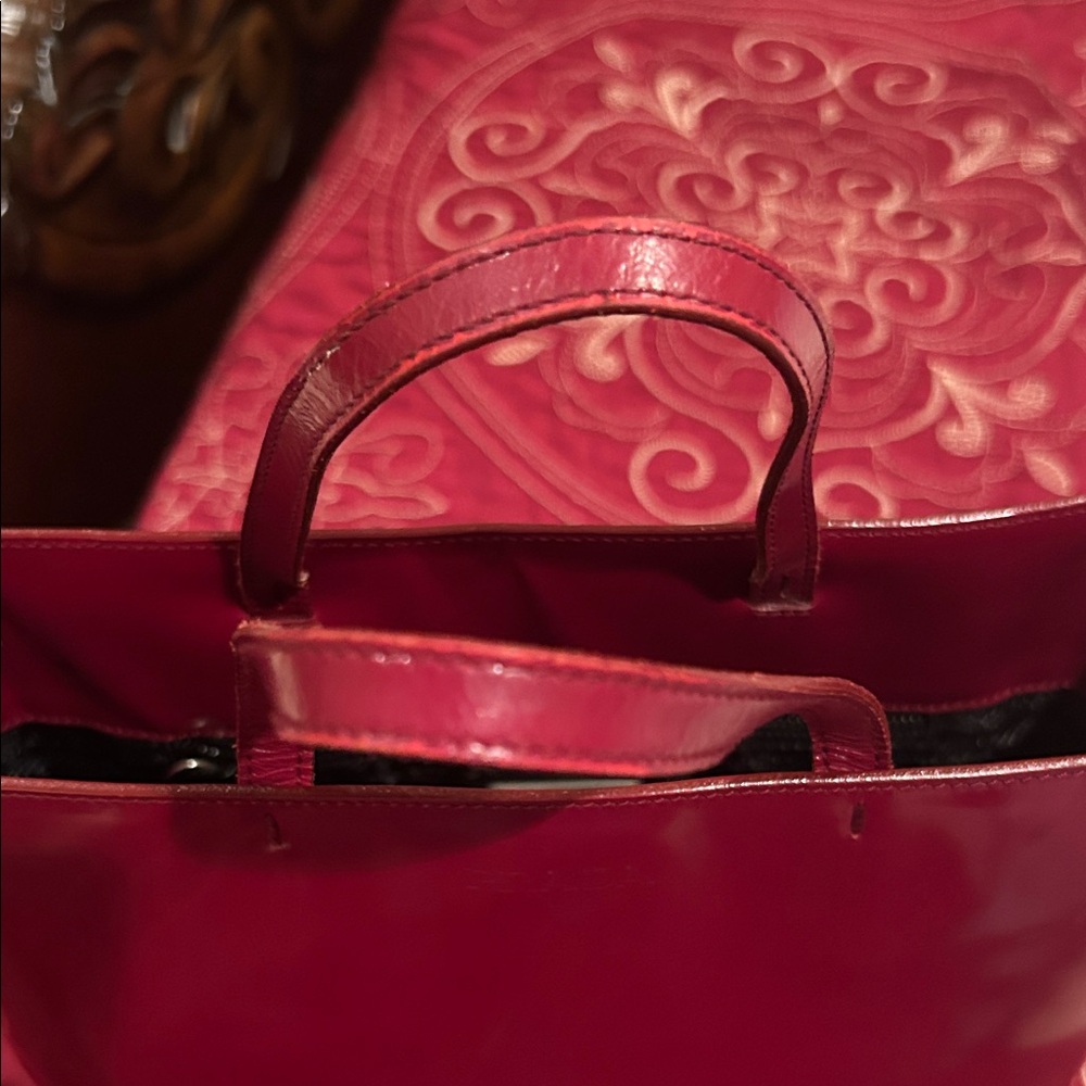 Prada Red Leather Tote Bag - Picture 7 of 13